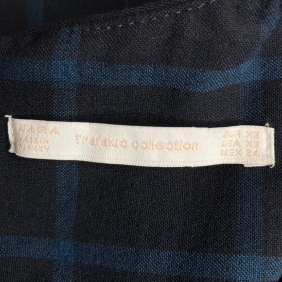 Zara Plaid Ruffle Hem Dress size XS - Picture 8 of 9